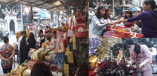 Giới trẻ nô nức đến chùa Hà cầu duyên, lò đốt vàng mã rừng rực lửa